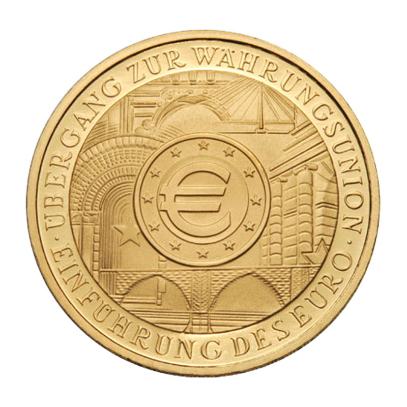 100 Euro gold coin "Euro-Einführung" 2002 - Germany 1/2 oz gold coin