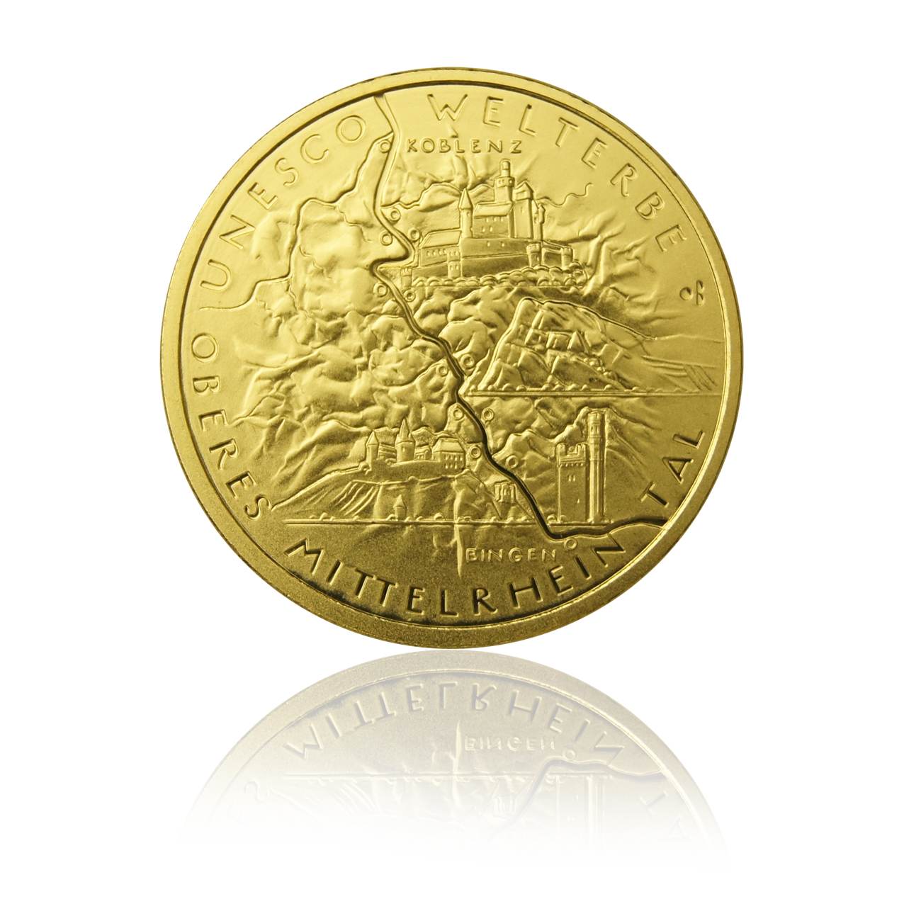 "Oberes Mittelrheintal" 2015 - Deutschland 100 Euro 1/2 oz Goldmünze