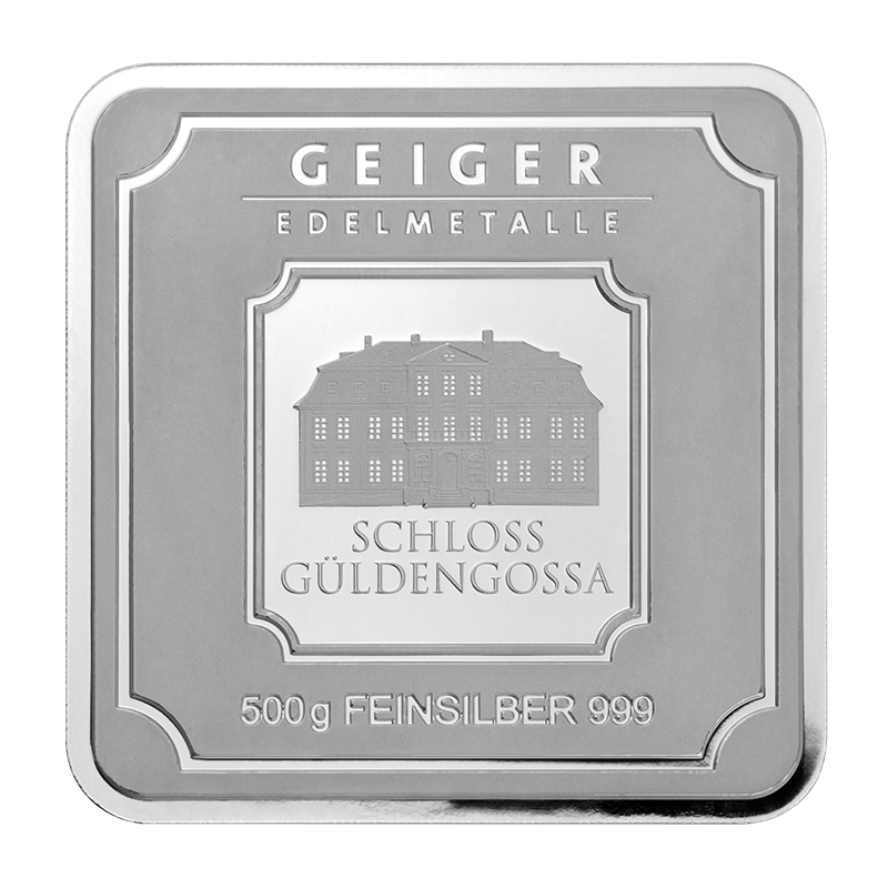 Silver Bar Geiger original - 500 g .999 in square