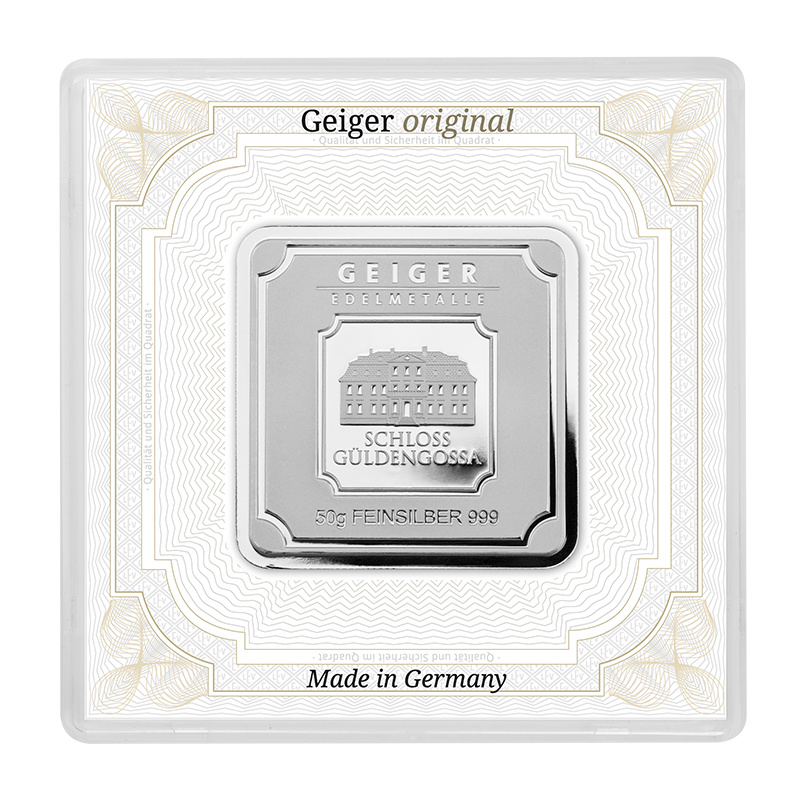 Silver Bar Geiger original - 50 g .999 in capsule