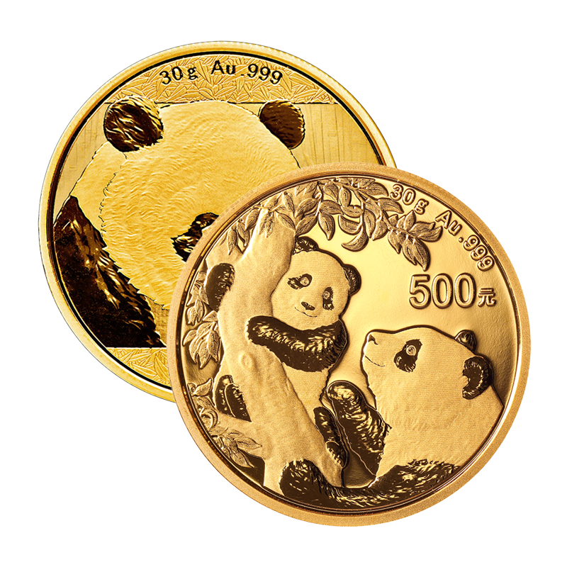 Panda (verschiedene Jahrgänge) - China 30 g Goldmünze