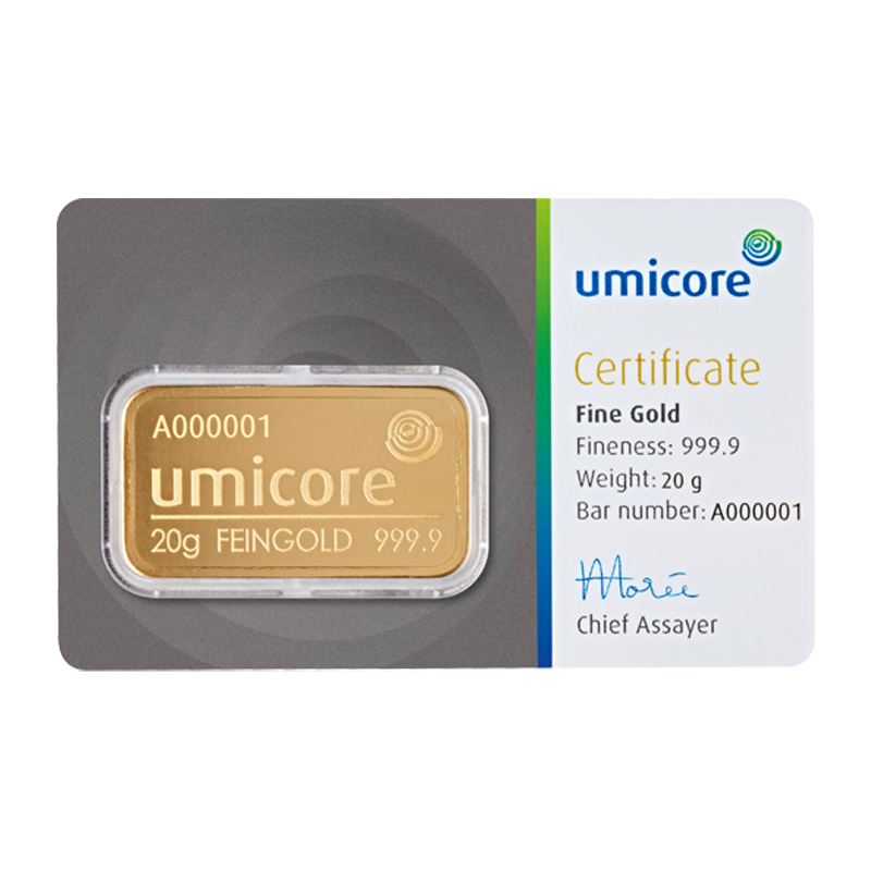 Gold Bar - 20 g fine gold .9999