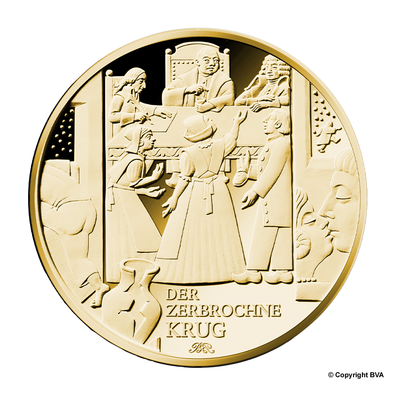 "Der zerbrochene Krug (Kleist)" 2024 - Germany 100 Euro 1/2 oz Gold Coin