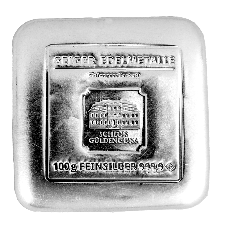 Silver Bar Geiger original 100 g  - cast .9999