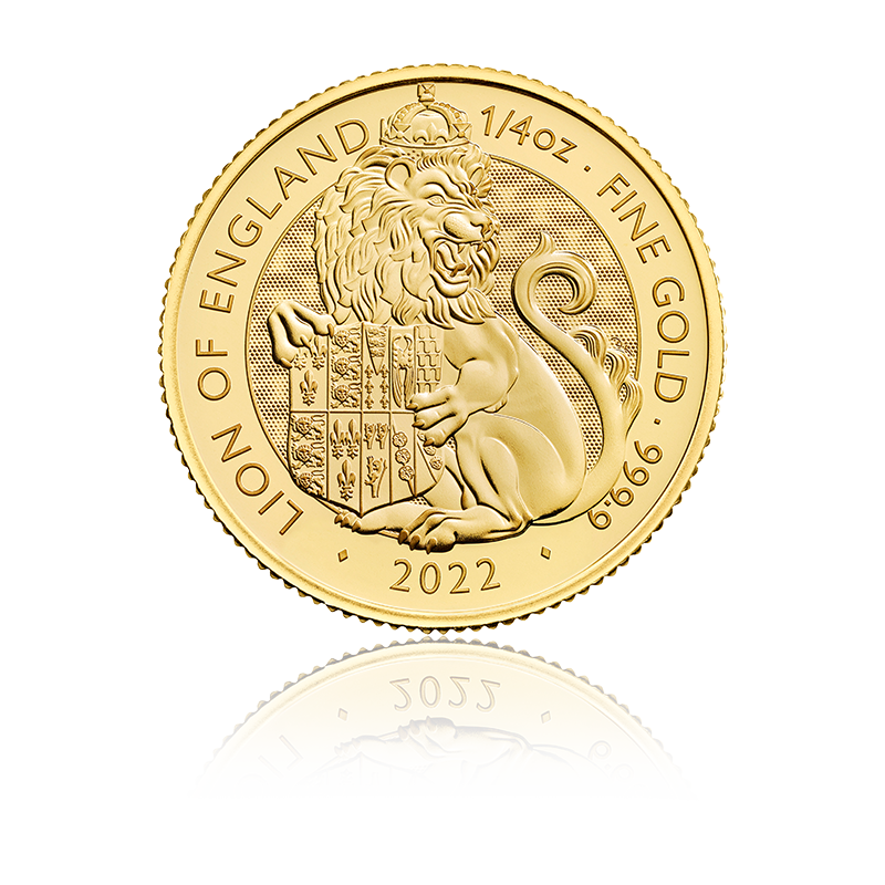 The Royal Tudor Beast "Lion of England" 2022  - Vereinigtes Königreich 1/4 oz Goldmünze