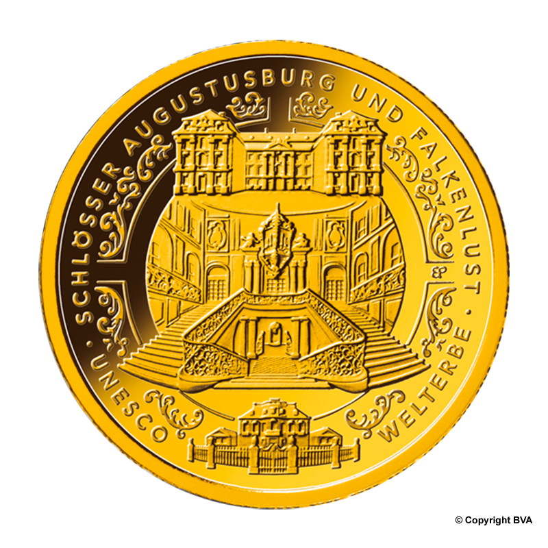 "Castle of Augustusburg and Falkenlust" 2018 - Germany 100 Euro 1/2 oz gold coin
