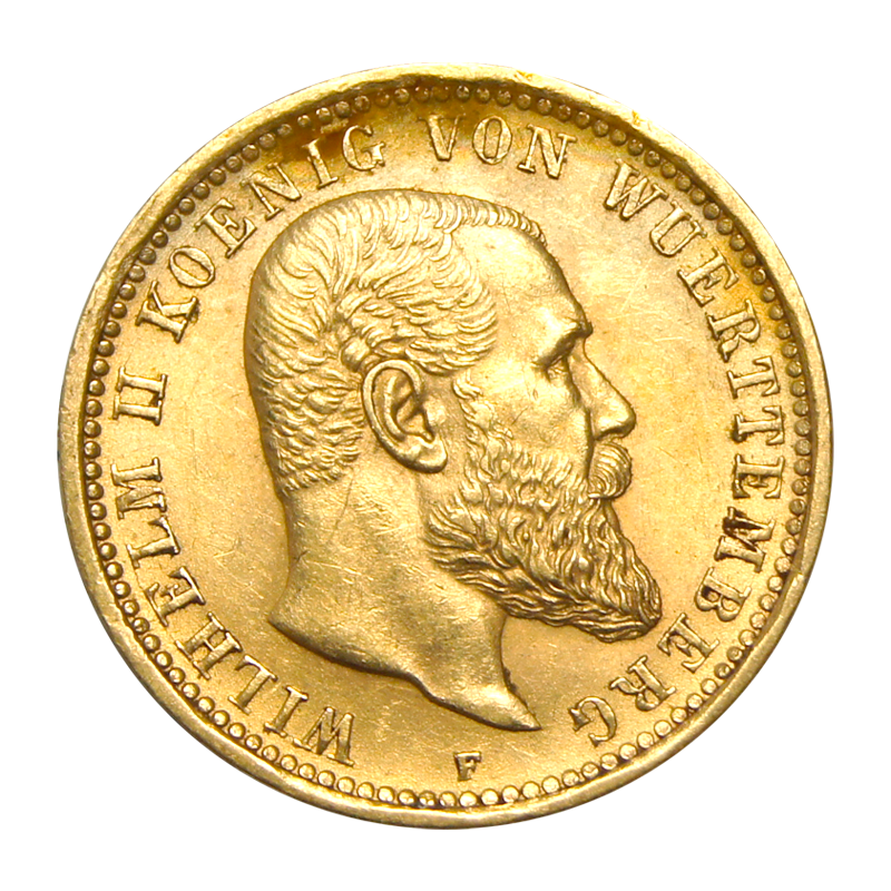 Wilhelm II. von Württemberg - 10 Mark Goldmünze