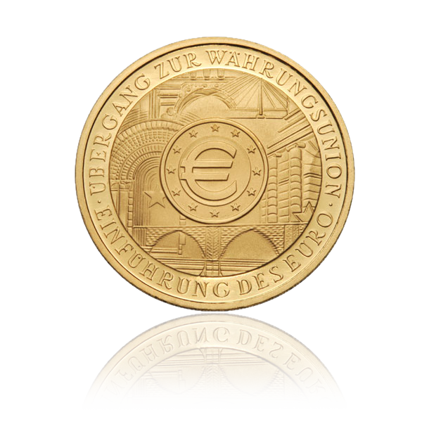 "Euro-Einführung" 2002 - Deutschland 100 Euro 1/2 oz Goldmünze