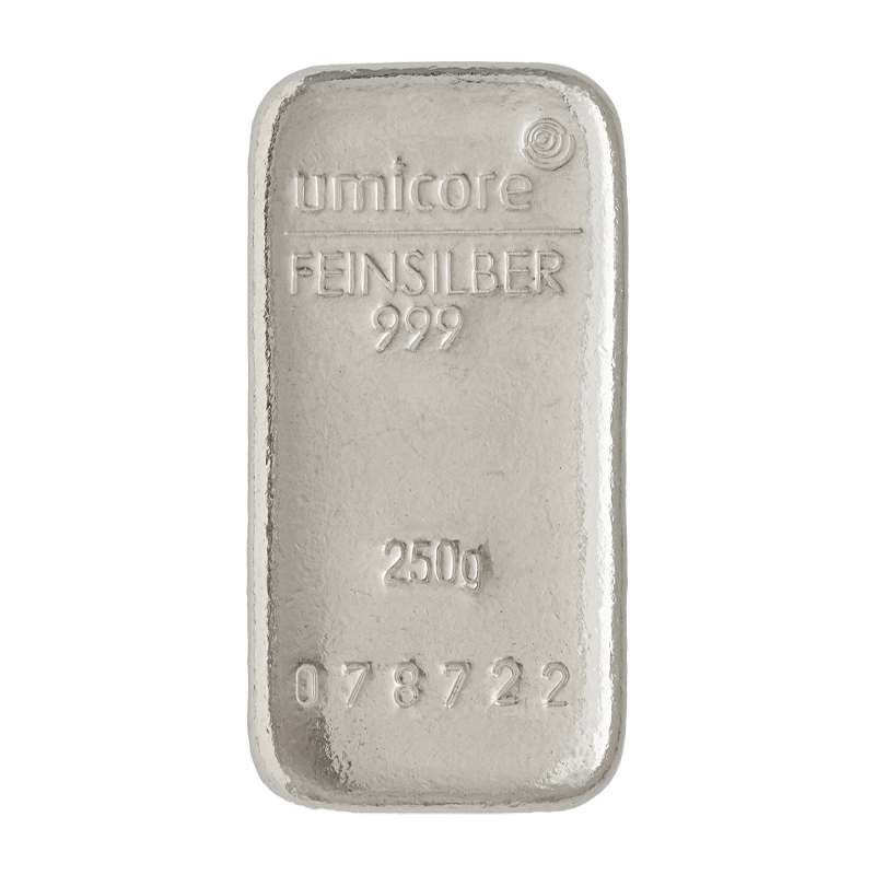 Silver Bar - 250 gram fine silver .999