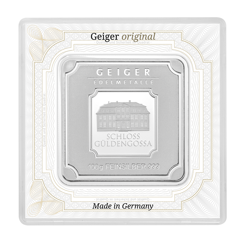Silver Bar Geiger original - 100 g .999 in capsule
