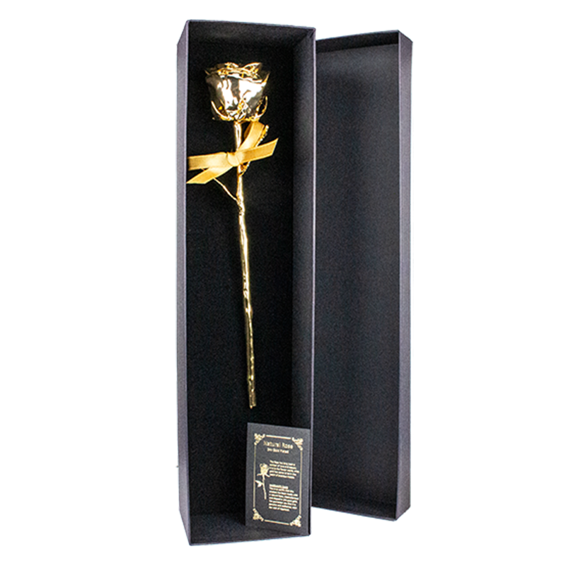 Echte Rose beschichtet mit reinstem Feingold, 27 cm