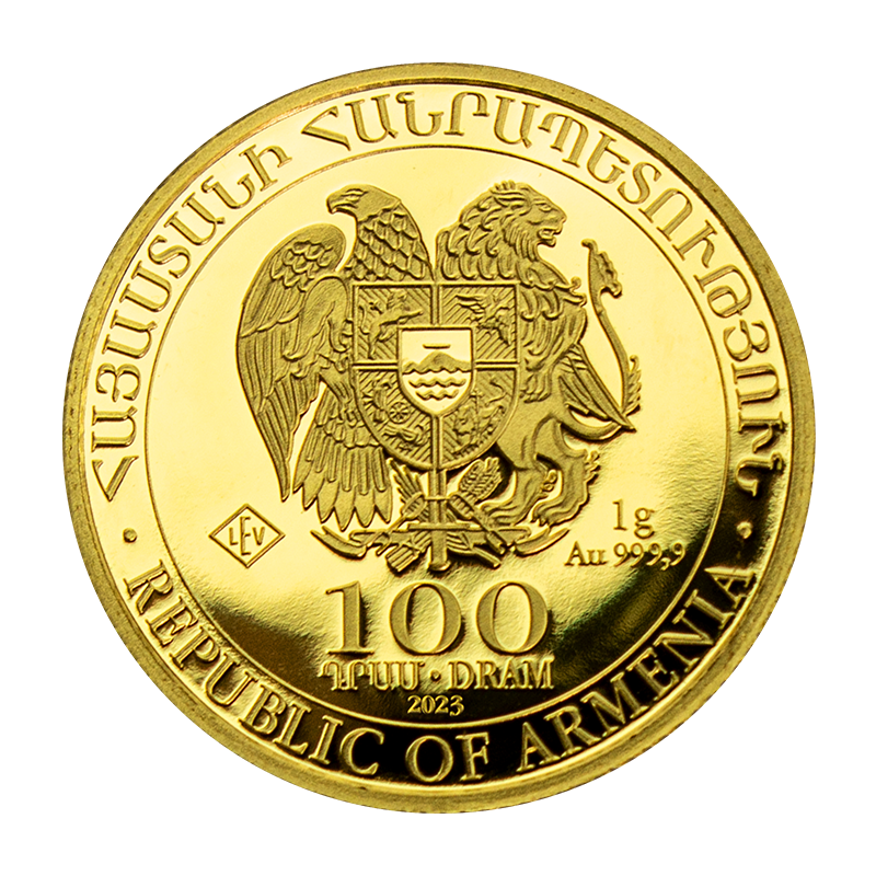 Noahs Ark 2023 - Armenia 1 g gold coin 100 Dram