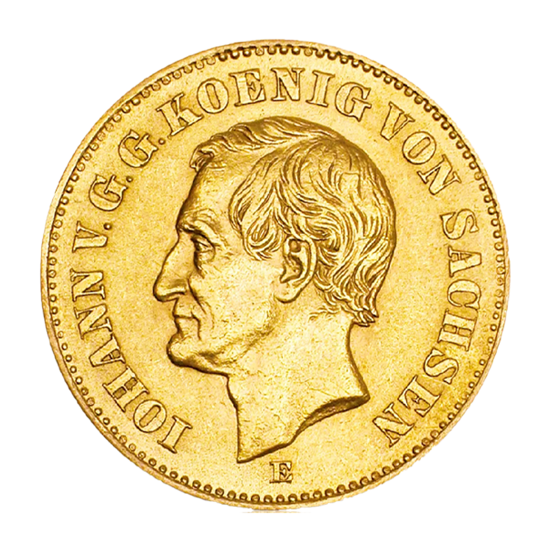 König Johann v. Sachsen - 20 Mark Goldmünze