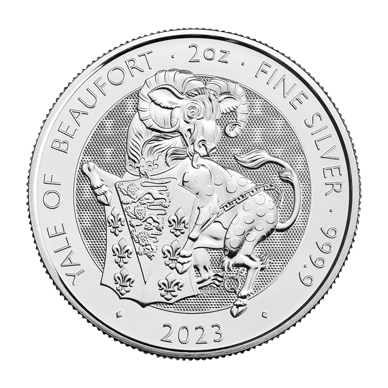 The Royal Tudor Beast "Yale of Beaufort" 2023  - United Kingdom 2 oz silvercoin