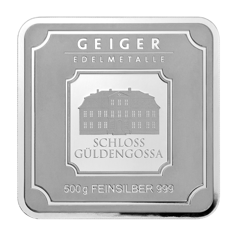 Silberbarren Geiger original - 500 g .999 quadratisch verschweißt