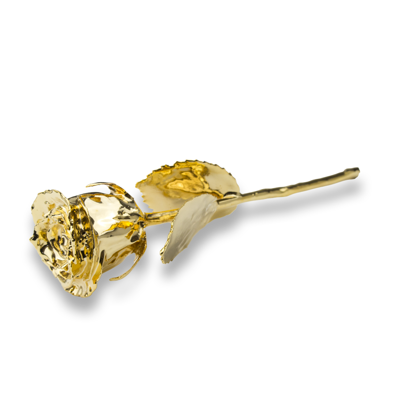 Echte Rose beschichtet mit reinstem Feingold, 16 cm