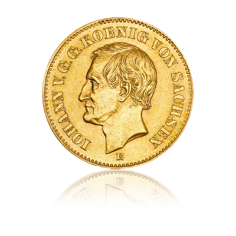 König Johann v. Sachsen - 20 Mark Goldmünze