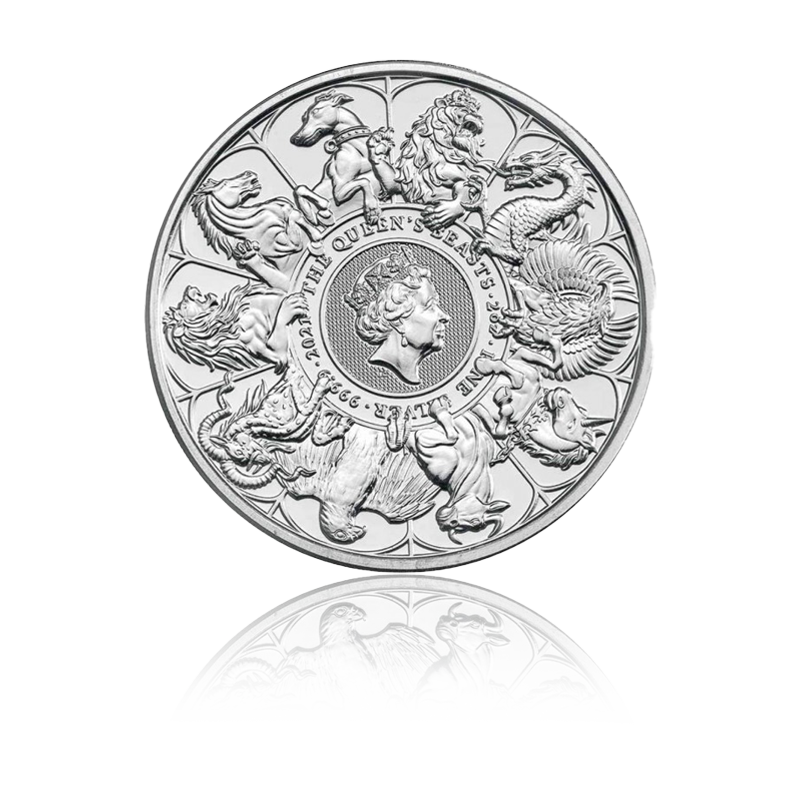 The Queens Beasts Collection "Completer Coin" 2021 - Vereinigtes Königreich 2 oz Silbermünze