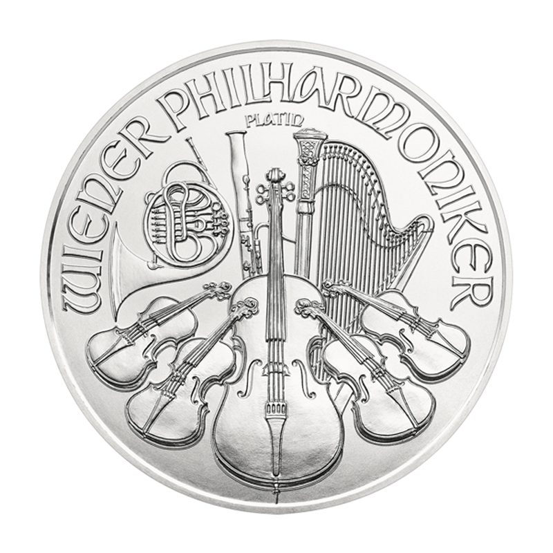 Wiener Philharmoniker - Österreich 1 oz Platinmünze