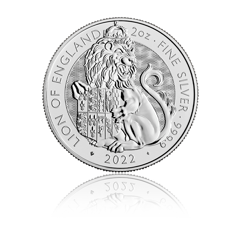 The Royal Tudor Beast "Lion of England" 2022  - Vereinigtes Königreich 2 oz Silbermünze