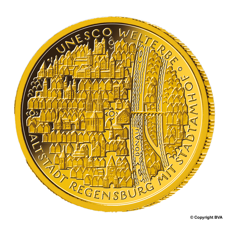 100 Euro gold coin "Regensburg" 2016 - Germany 1/2 oz gold coin