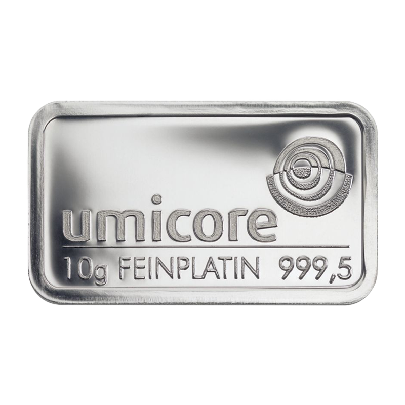 platinum bar .9995 - 10 gram - various producers