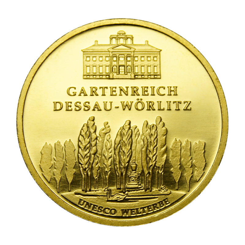 100 Euro gold coin "Dessau-Wörlitz" 2013 - Germany 1/2 oz