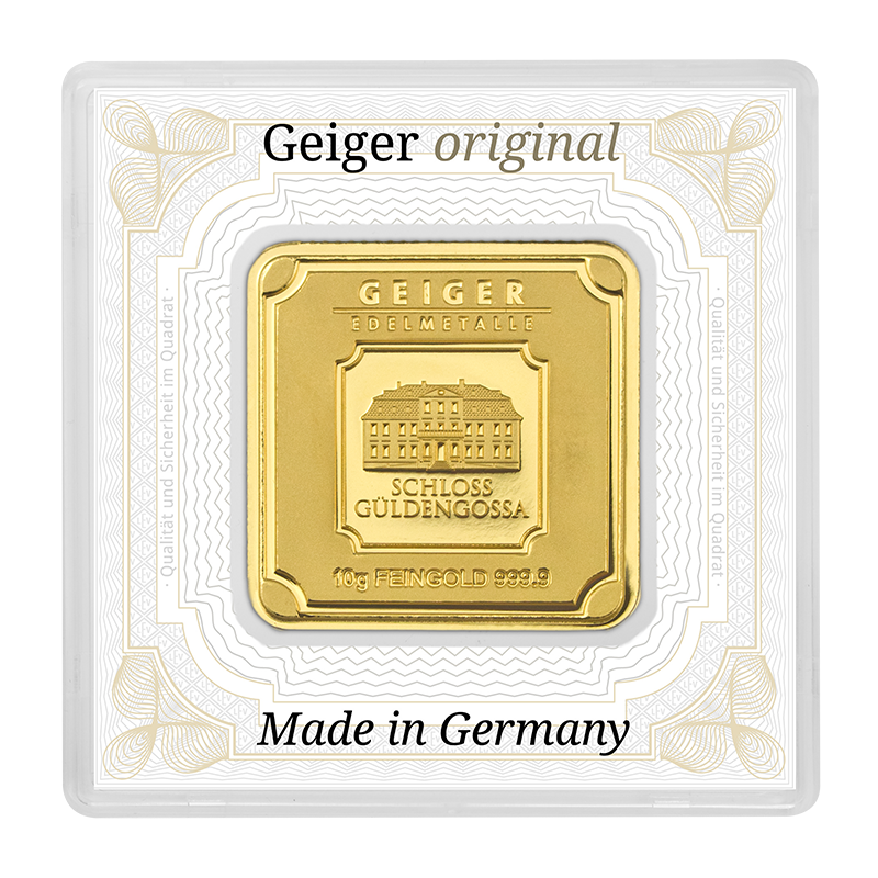 Gold Bar Geiger original - 10 g .9999 in capsule