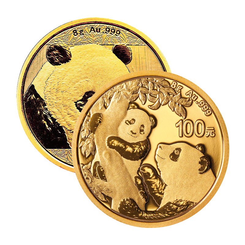 Panda (verschiedene Jahrgänge) - China 8 g Goldmünze