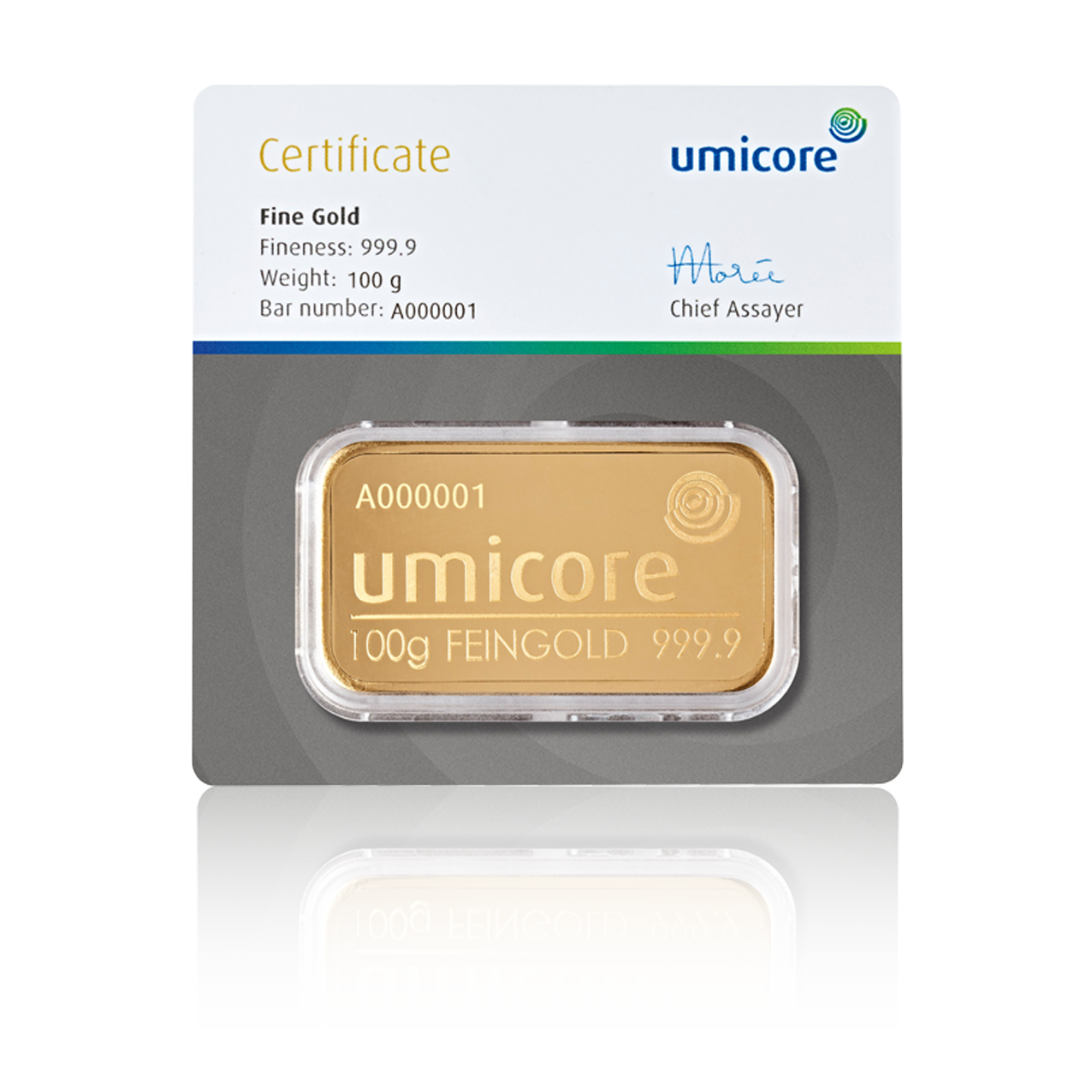 gold bar - 100 g fine gold .9999