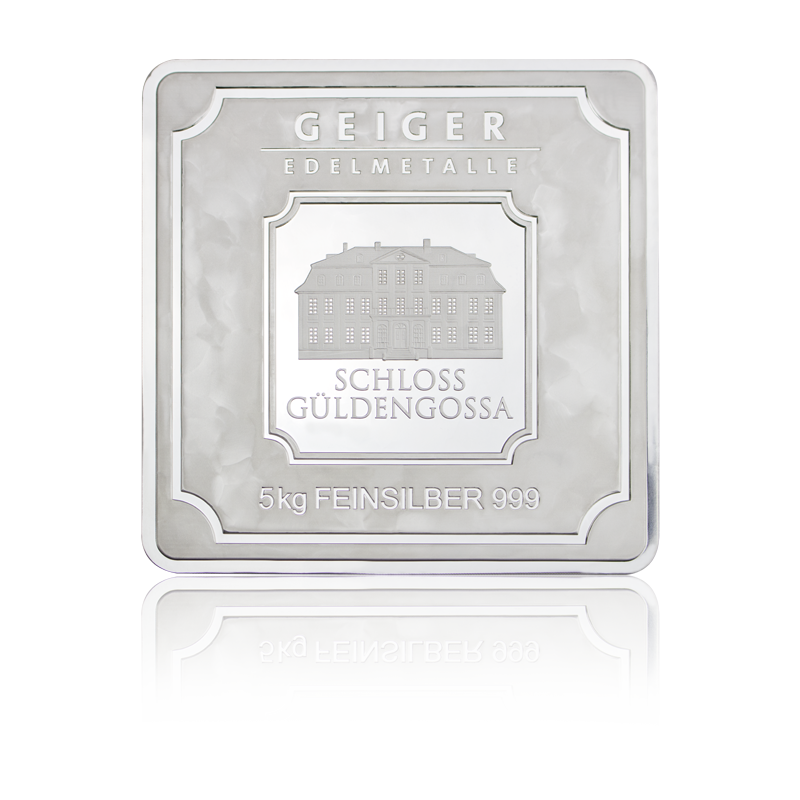 Silberbarren Geiger original - 5 kg .999 quadratisch
