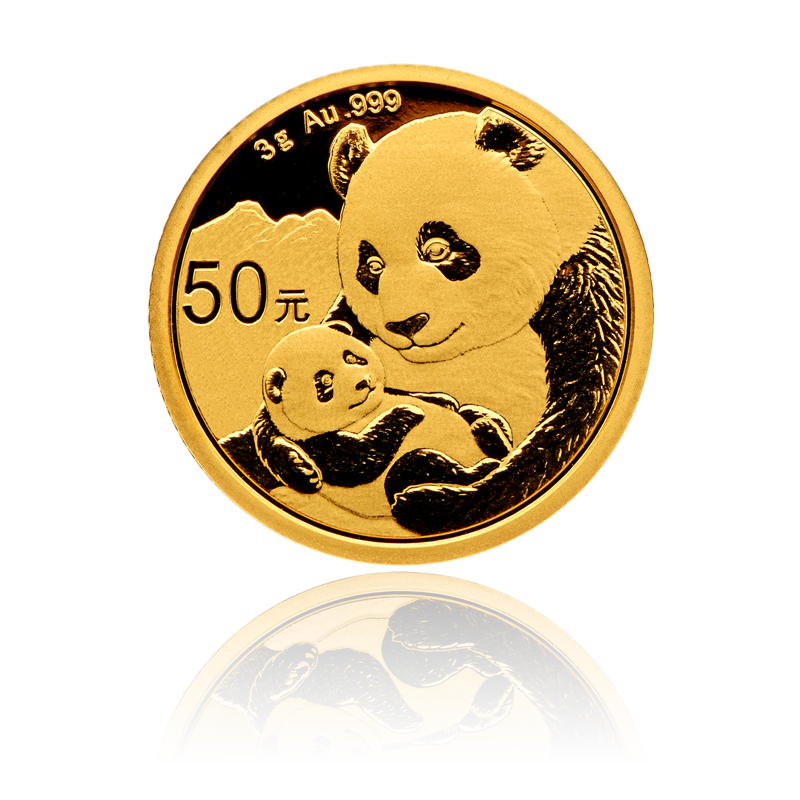 Panda (various Years) - China 3 g gold coin