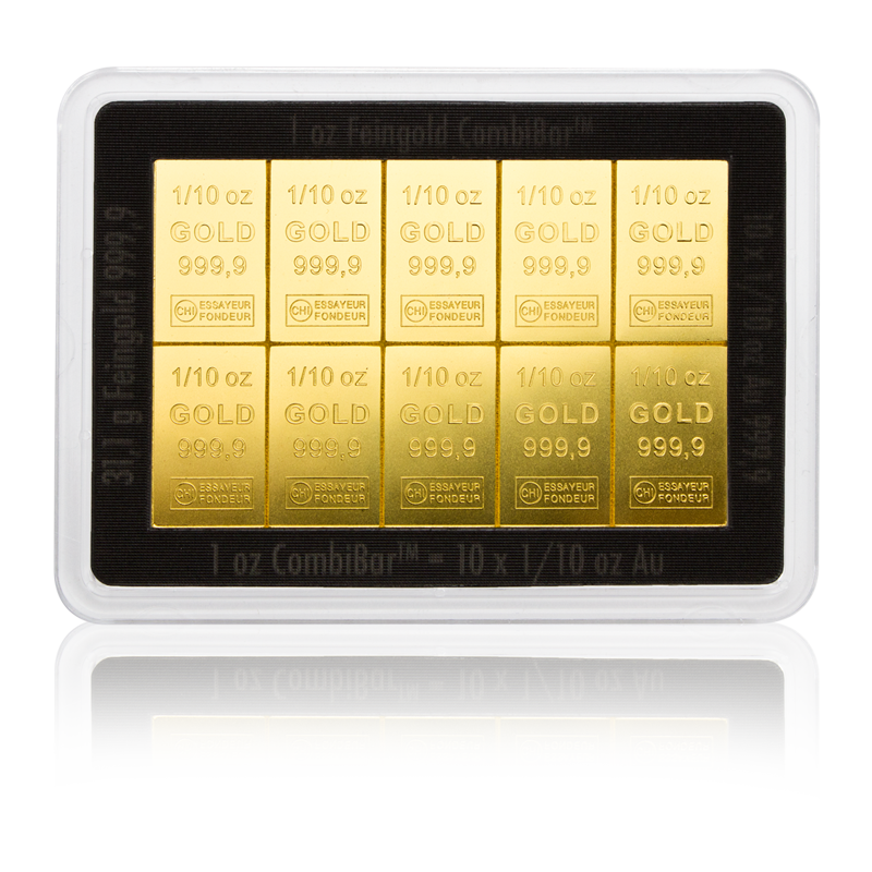 Combibar Barrentafel - 10 x 1/10 oz Gold