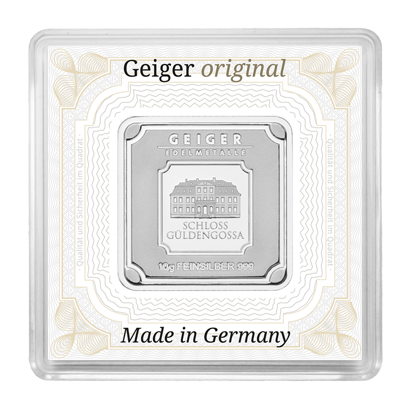 Silver Bar Geiger original - 10 g .999 in Capsule