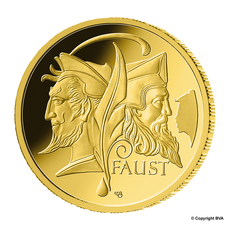 "Faust (Goethe)" 2023 - Germany 100 Euro 1/2 oz Gold Coin