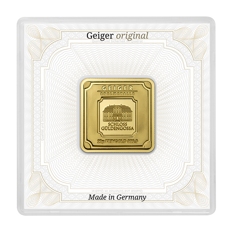 Gold  Bar Geiger original - 20 g .9999 in capsule