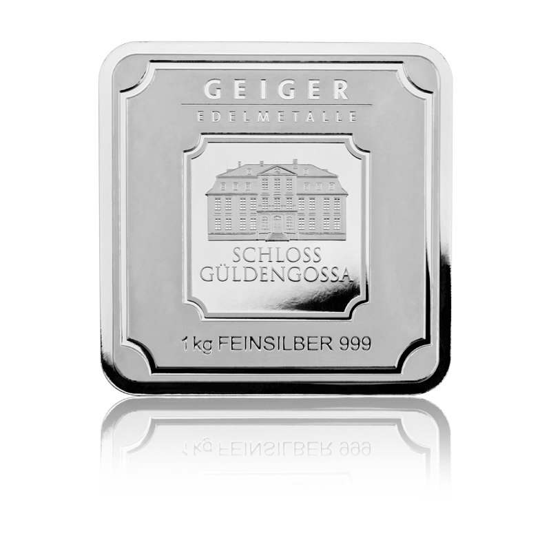 Silberbarren Geiger original - 1 kg .999 quadratisch