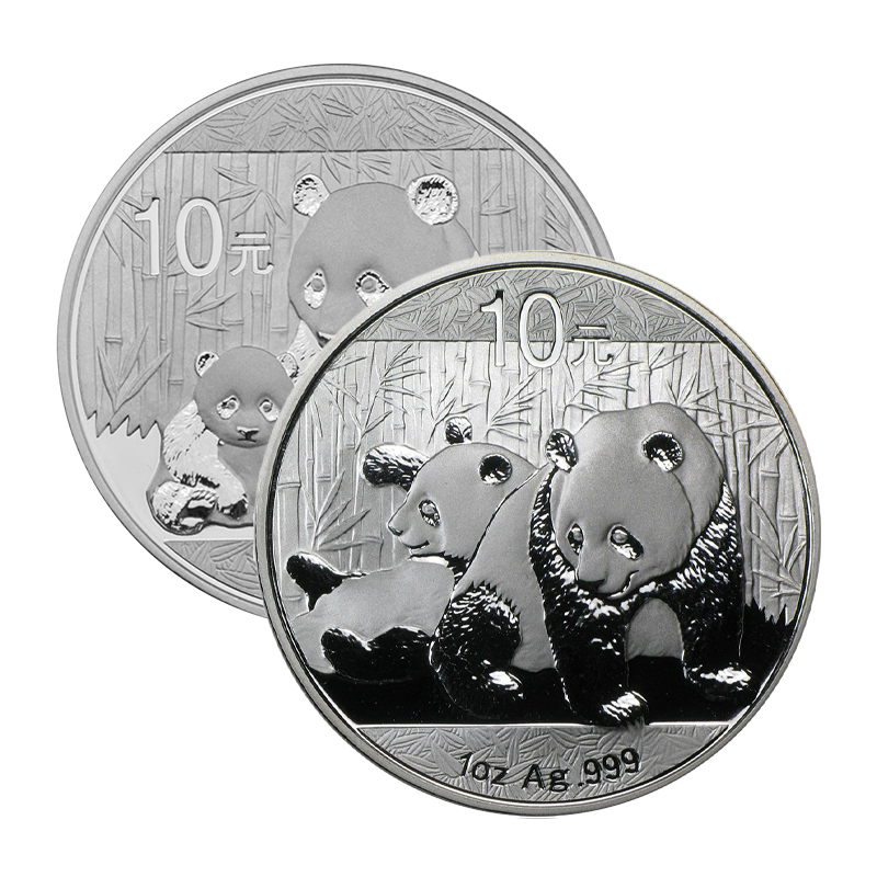Panda (diverse Jahrgänge) - China 1 oz Silbermünze