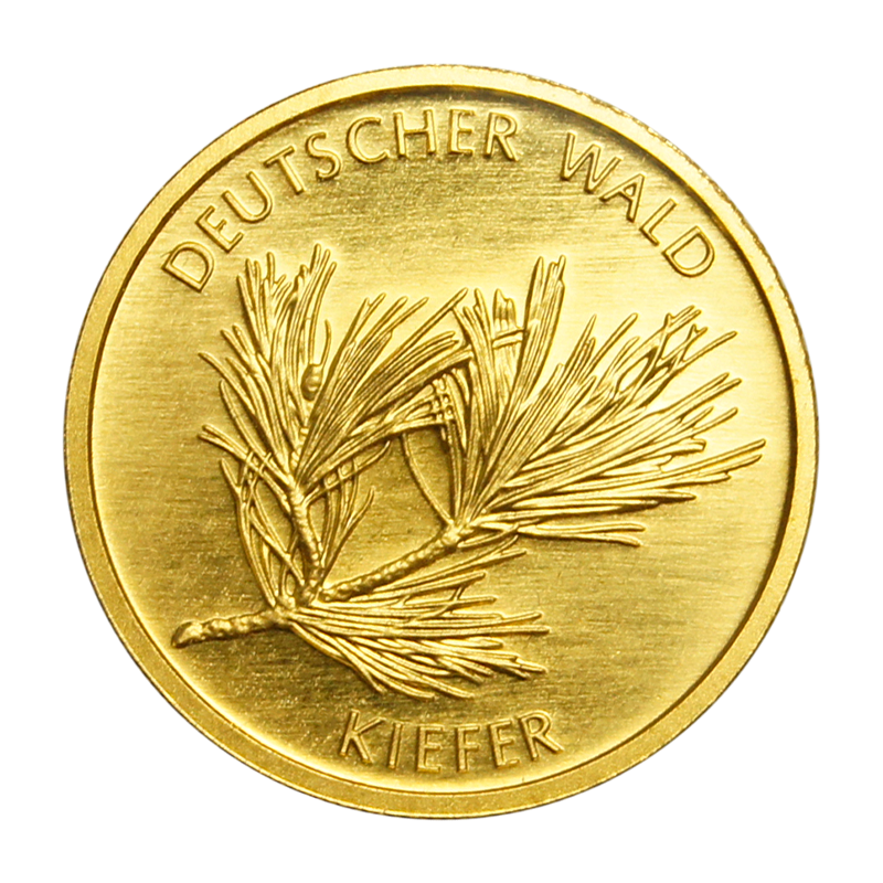 Deutscher Wald: Kiefer 2013 - Deutschland 20 Euro 1/8 oz Goldmünze -Prägestätte verschiedene