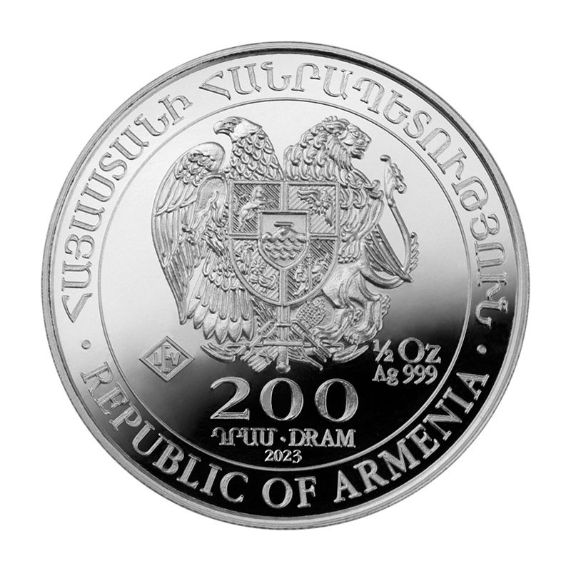 regular tax Noahs Ark 2023 - Armenia 1/2 oz silver coin - 200 Dram