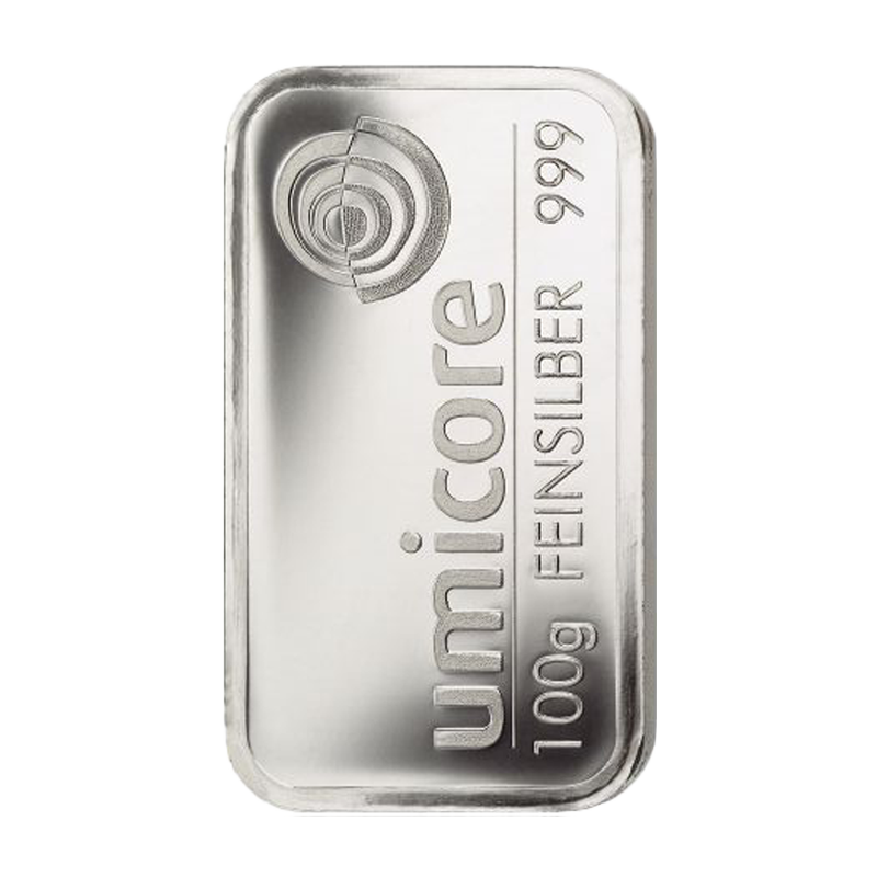 Silver Bar - 100 g fine silver .999  -Umicore Brandnew