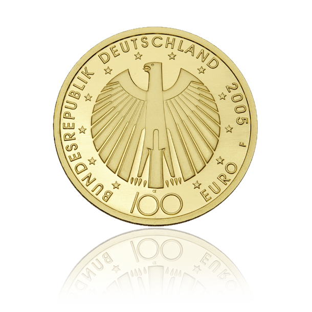 "FIFA Fussball-WM 2006" 2005 - Deutschland 100 Euro 1/2 oz Goldmünze