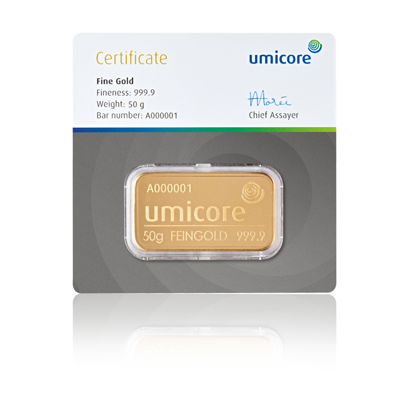 Gold Bar - 50 g fine gold .9999
