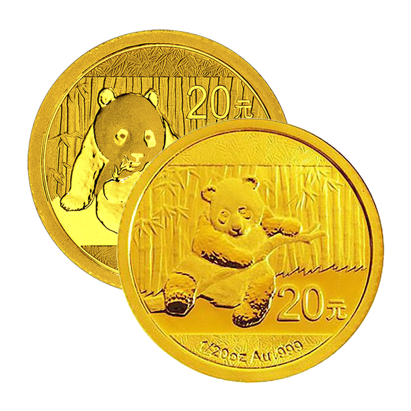 Panda (verschiedene Jahrgänge) - China 1/20 oz Goldmünze