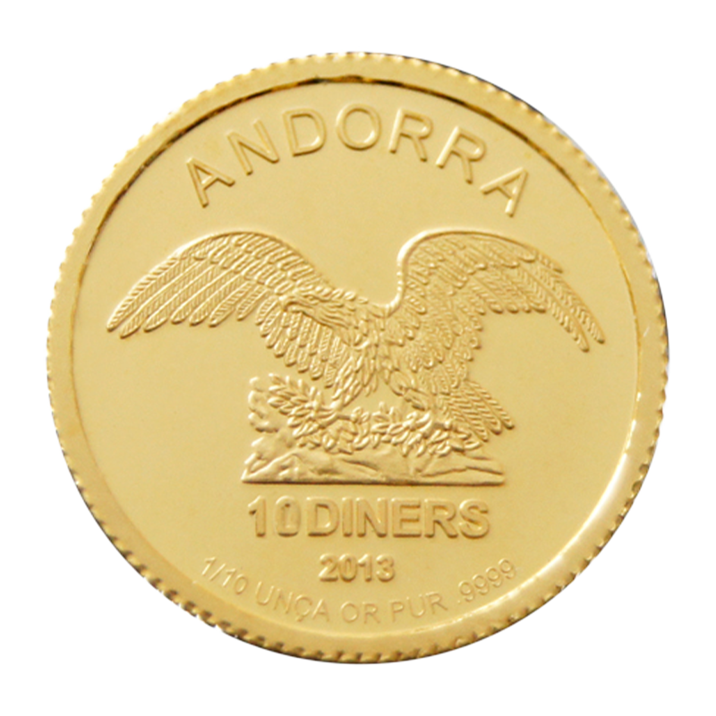 Andorra Eagle - 10 Diners 1/10 oz Goldmünze .9999