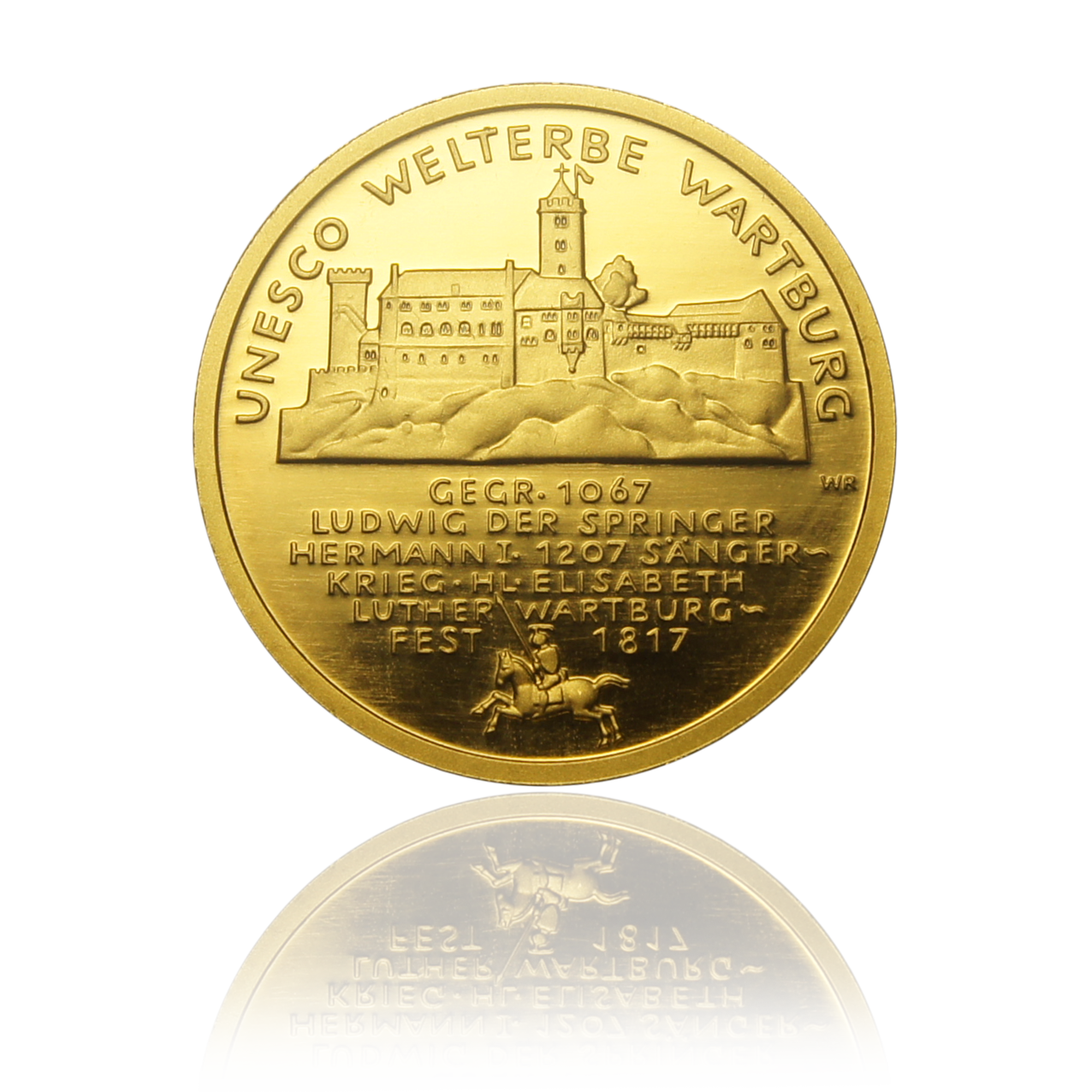 "Wartburg" 2011 - Deutschland 100 Euro 1/2 oz Goldmünze