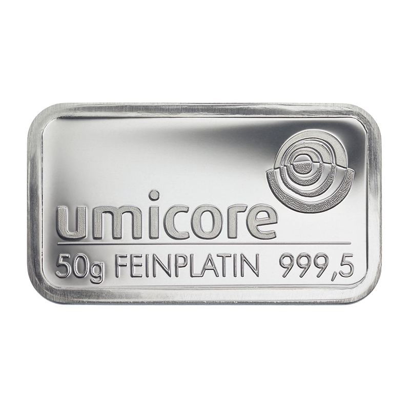 Platinbarren - 50 g .9995 - verschiedene Hersteller