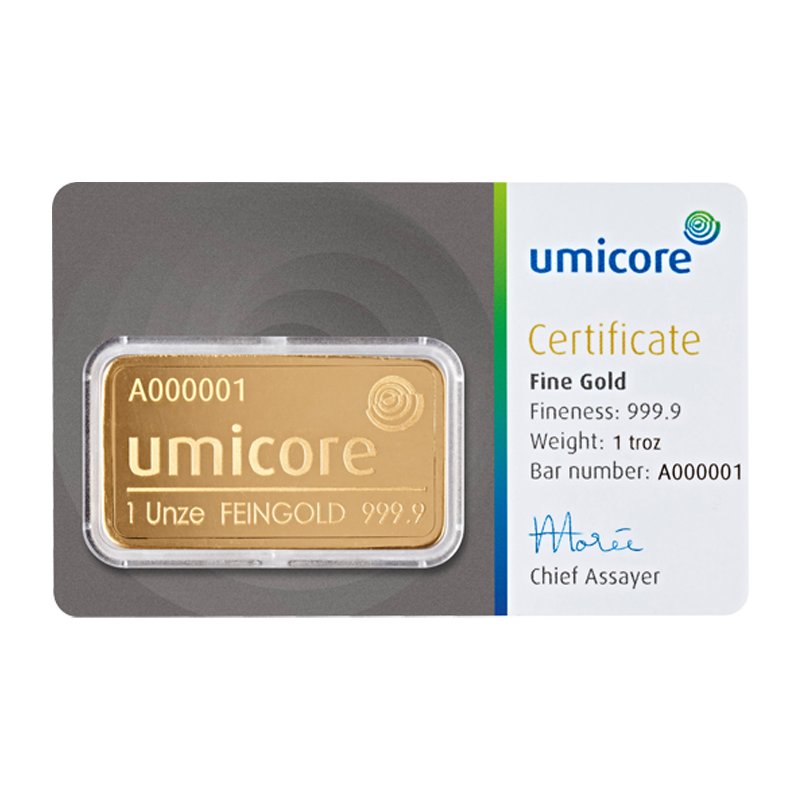 Gold Bar - 1 oz fine gold .9999