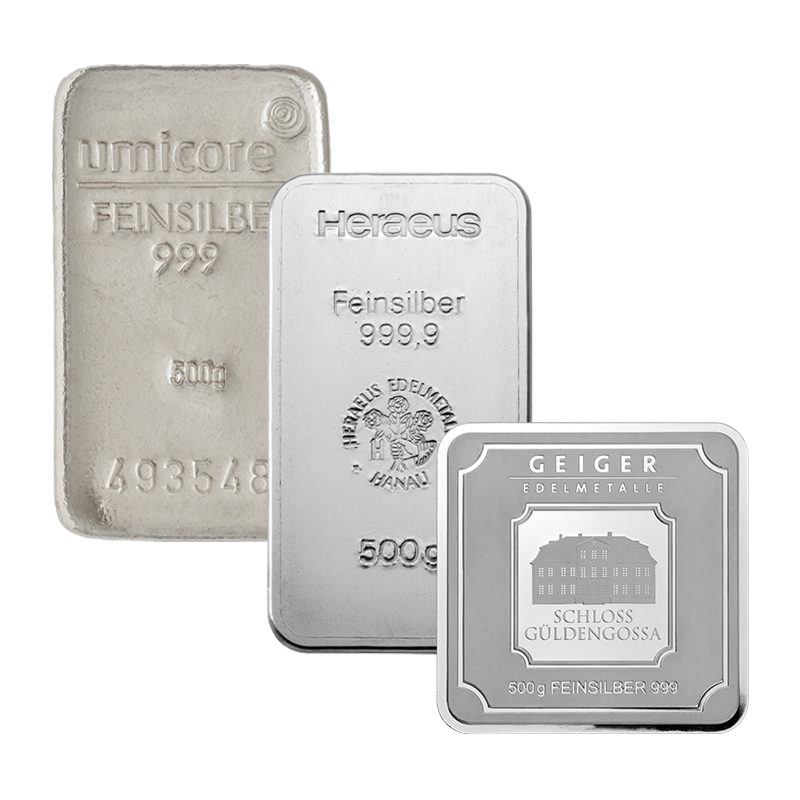 Silver Bar - 250 gram fine silver .999 - various brands