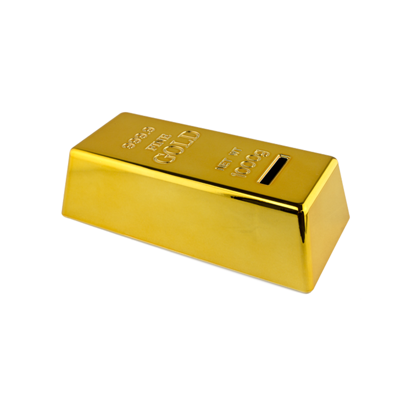 Spardose in Goldbarren Optik